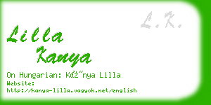 lilla kanya business card